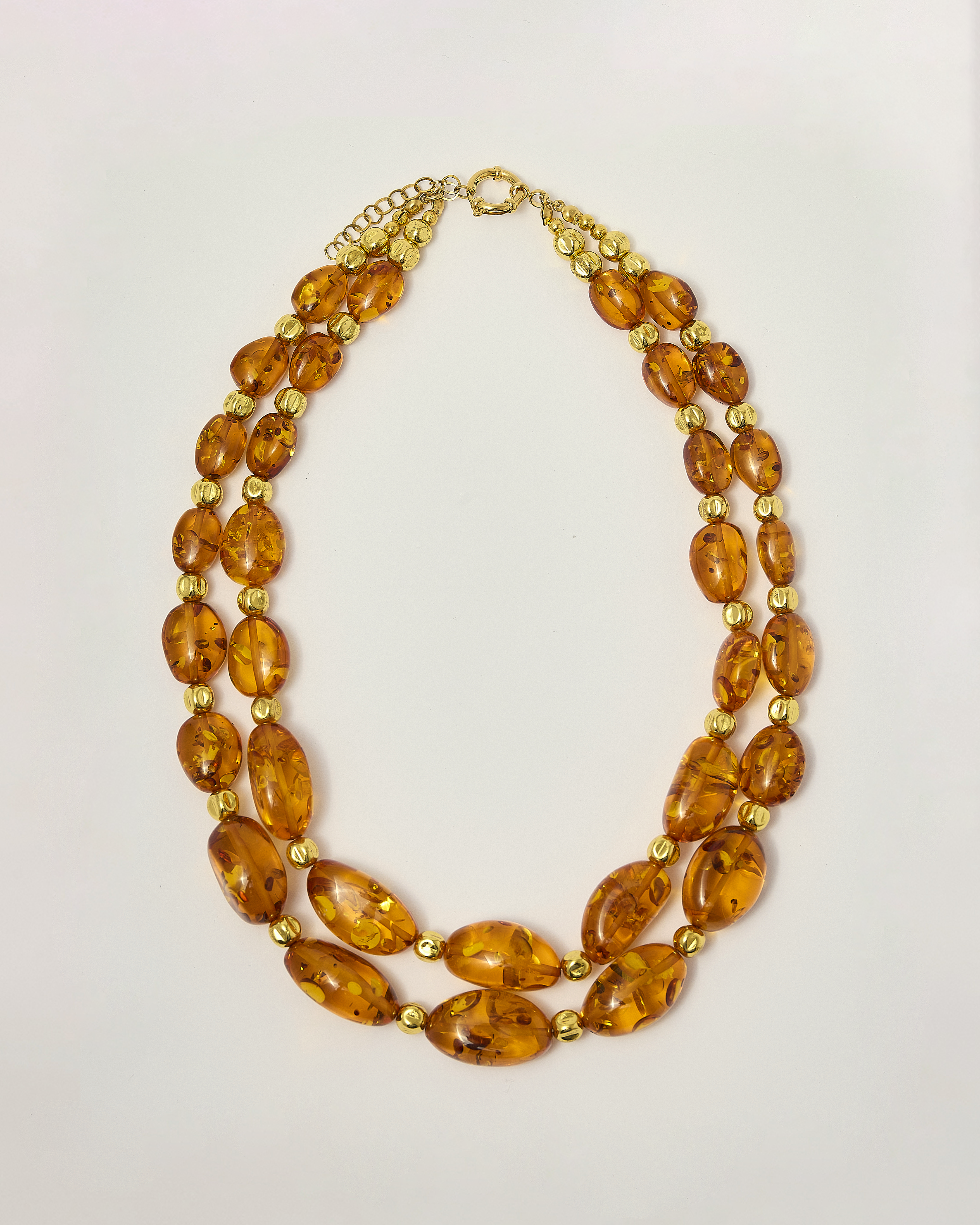 Collana ematite e ambra